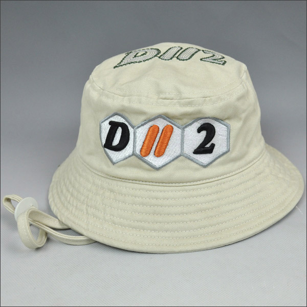 2013 3D embroidery bucket hats with adjustable string