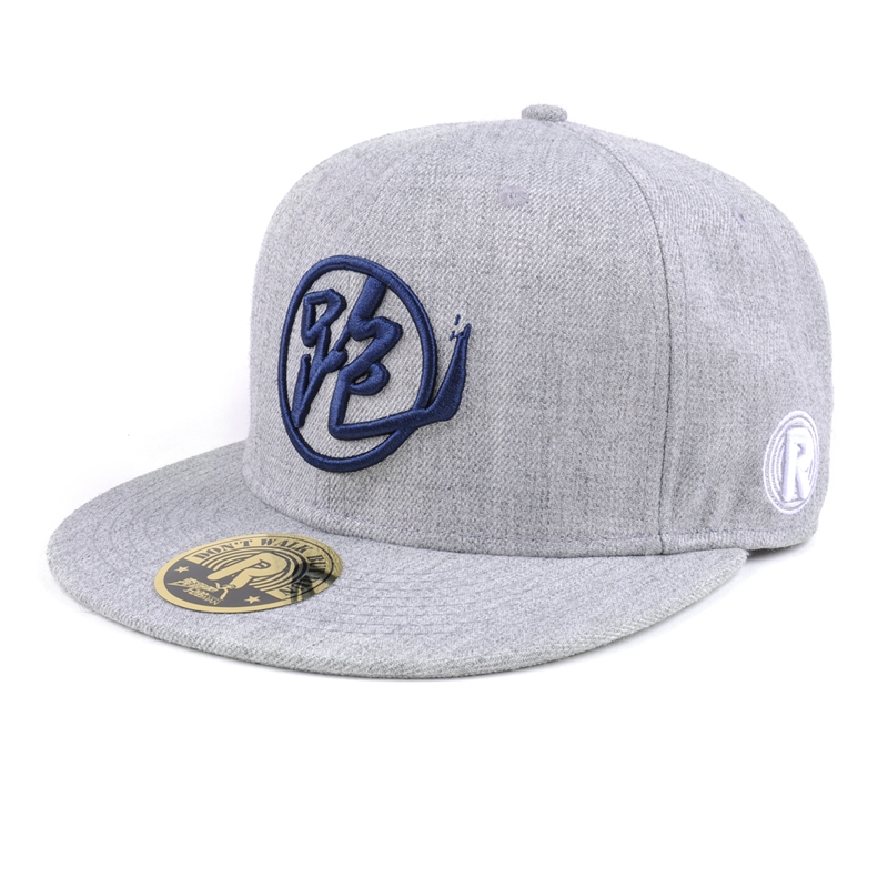 3d κέντημα ακρυλικό μαλλί snapback 6 πάνελ επίπεδα καπάκια