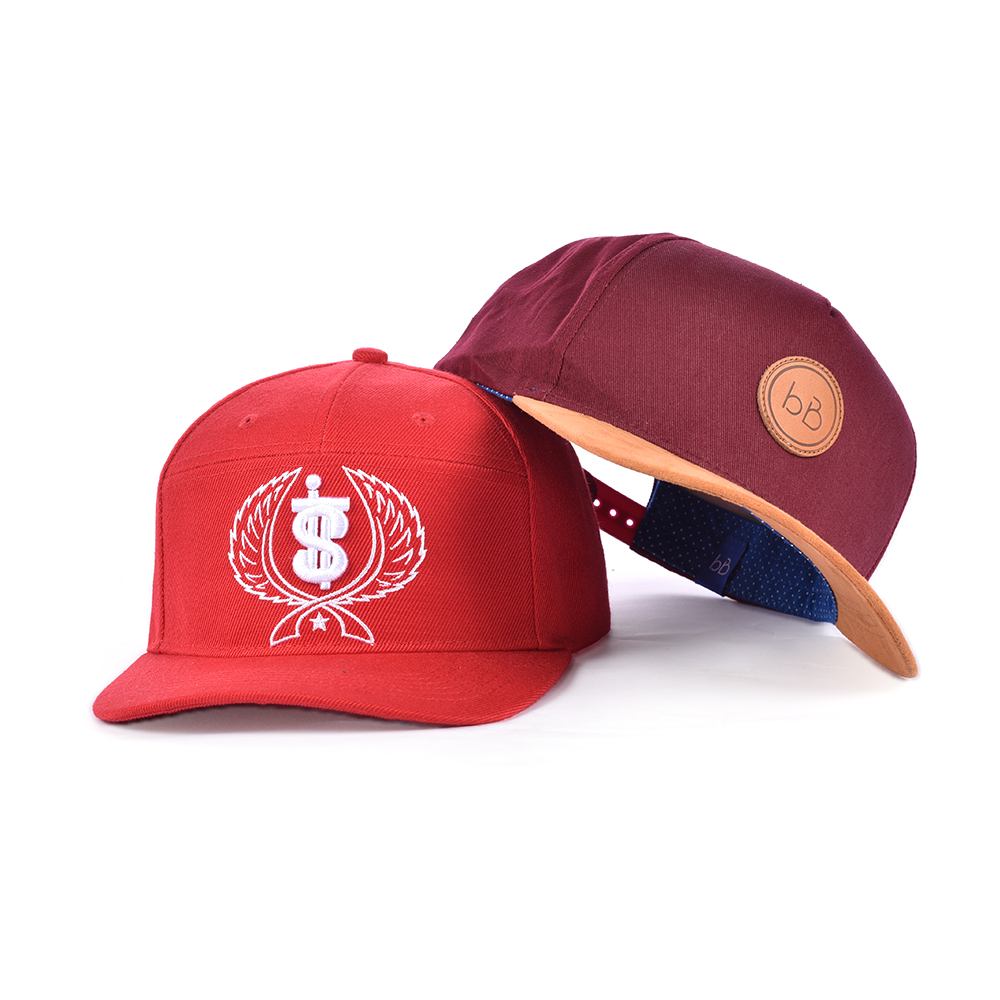 Gorras de béisbol con bordado 3D, gorras de béisbol con parche de cuero personalizadas