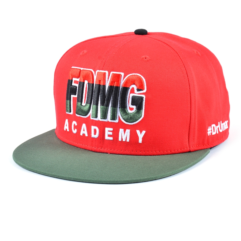 3d embroidery hats, custom flat brim caps