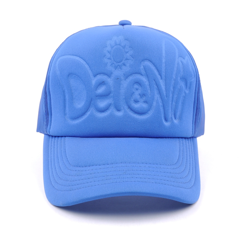 5 panels embossed foam mesh cap trucker hat