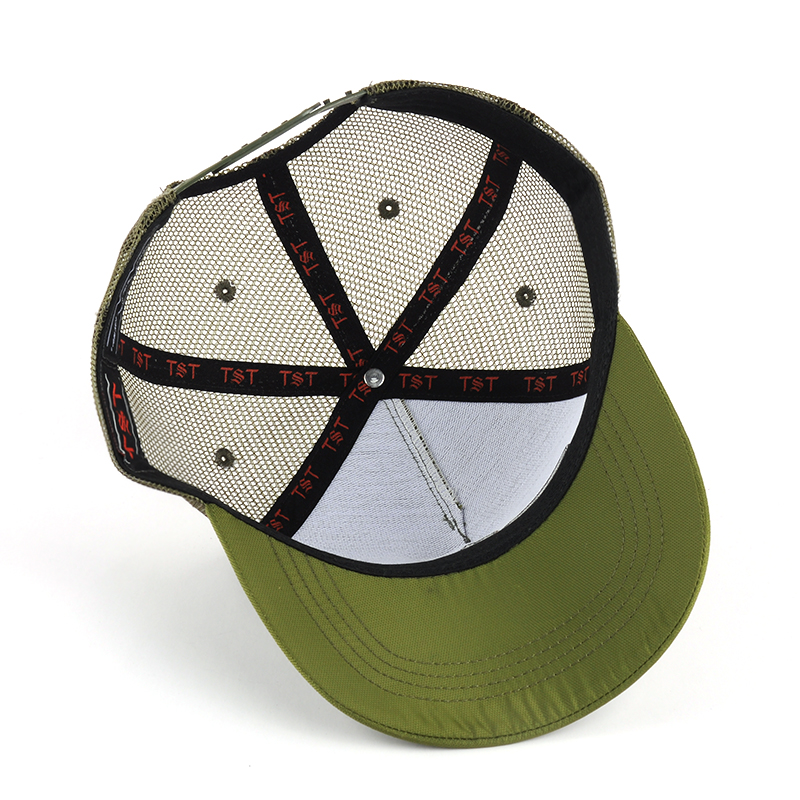 5 panels embroidery canvas trucker caps custom