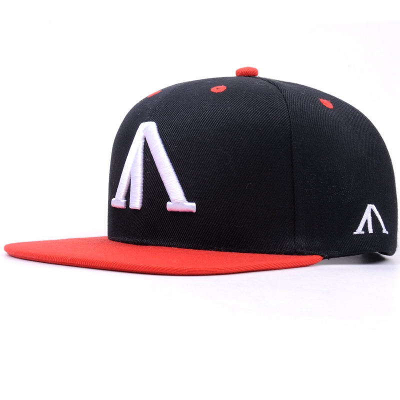 6 Panel personalizado bordado gorras Snapback