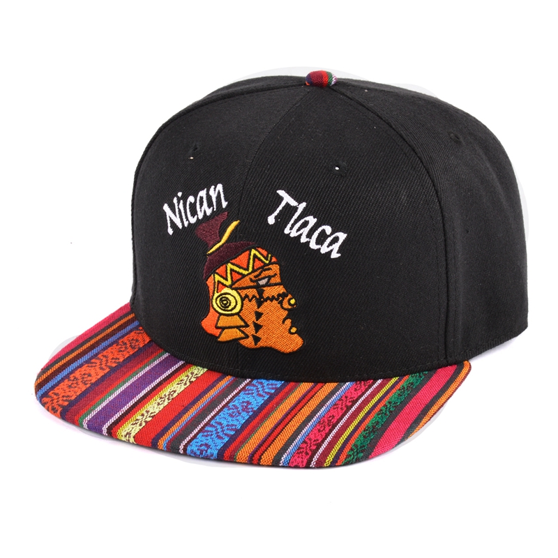 6 panels embroidery logo snapback hats