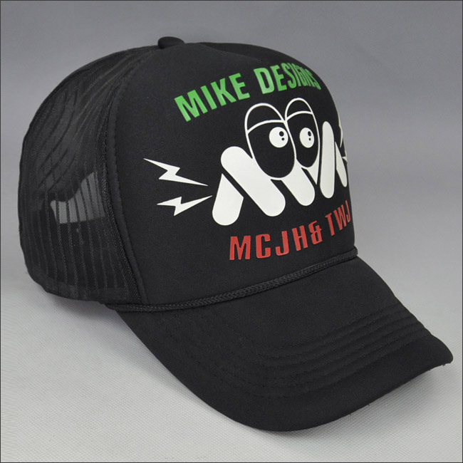 Black printing mesh trucker cap promotion