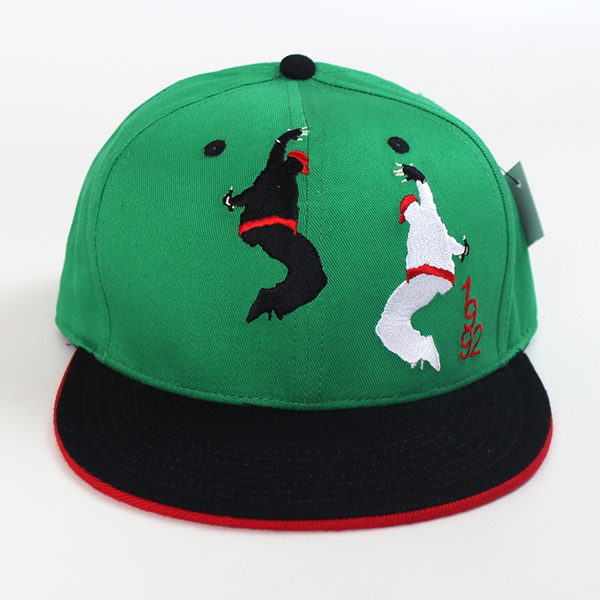 green flat brim hat in china