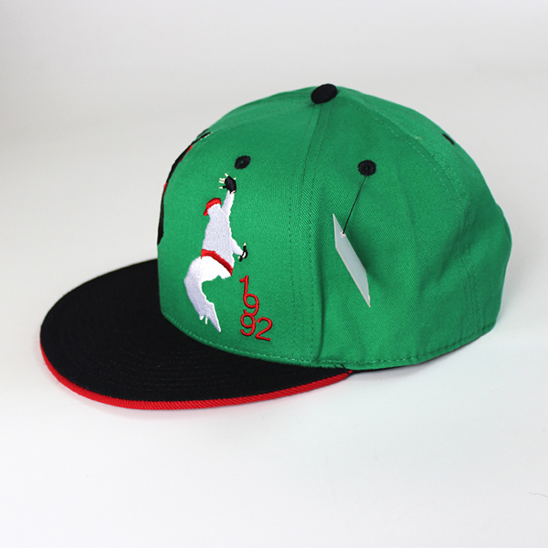 green flat brim hat in china