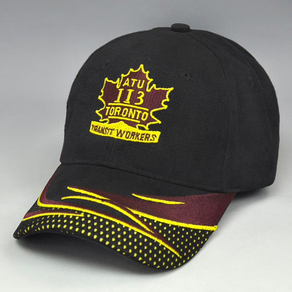 Custom baseball cap embroidery