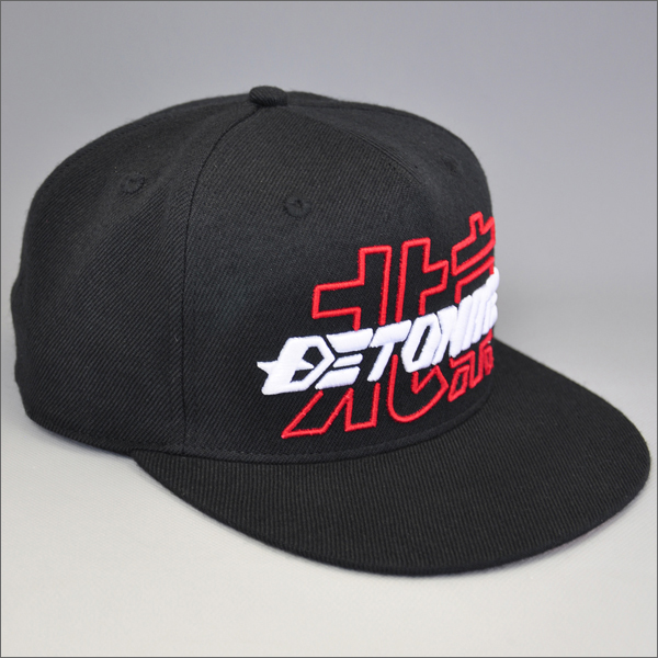 Custom embroidered flat bill snapback hats