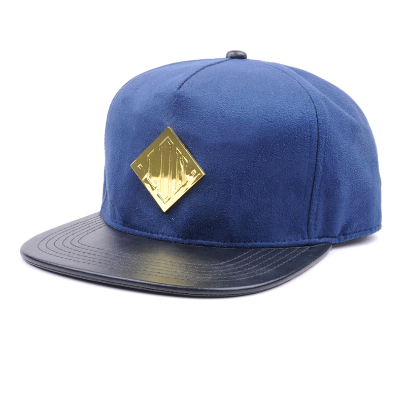 Custom metal logo plate snapback hats