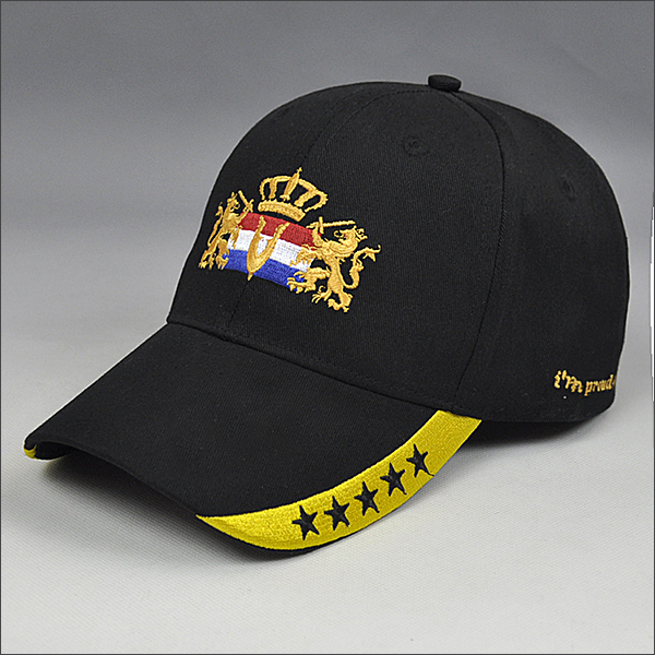 Embroidery brim baseball cap wholesale