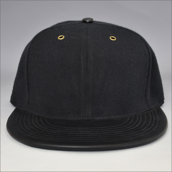 Fashion plain black snapback hats