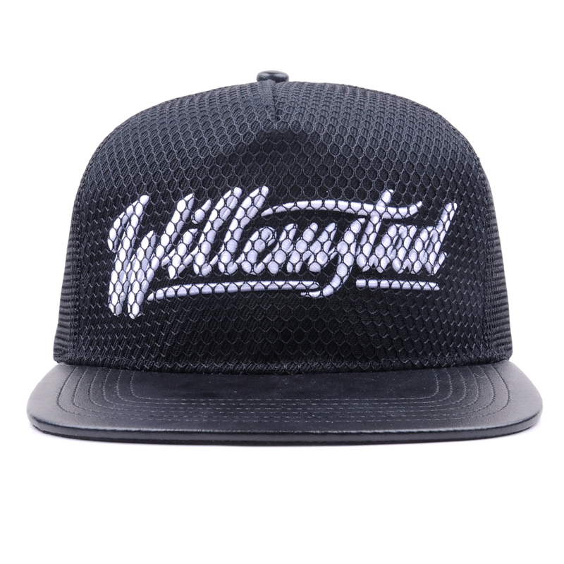 Flat Billed Trucker Cap with Mesh Back