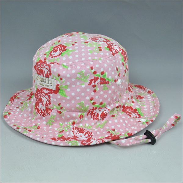 Floral bucket hat for baby girl