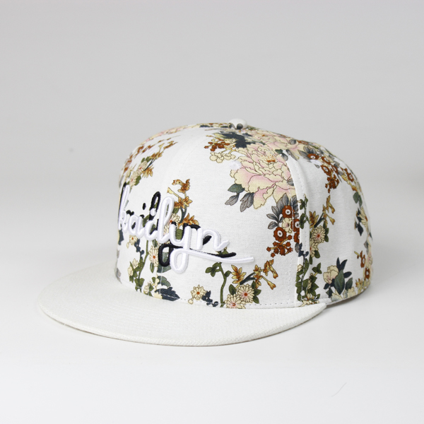 Full custom floral print snapback cap