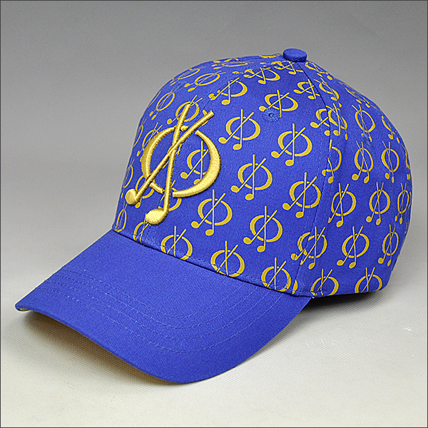 Gold embroidery printing baseball cap design