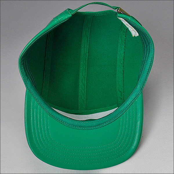 Green embossed leather 5 panels