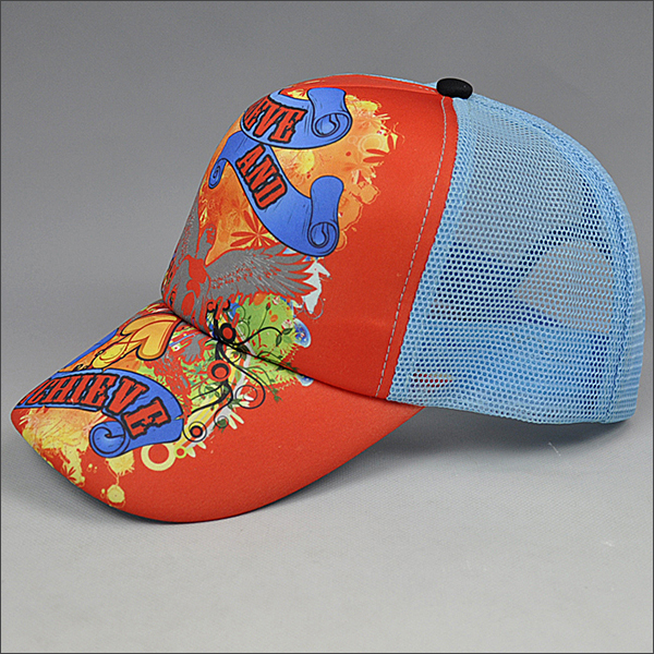 Heat transfer printing trucker cap for retail