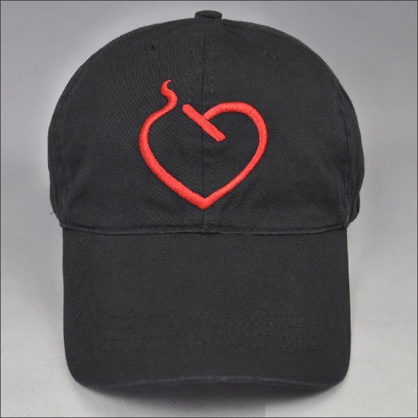 High quality promotional 6 panel black cotton baseball cap