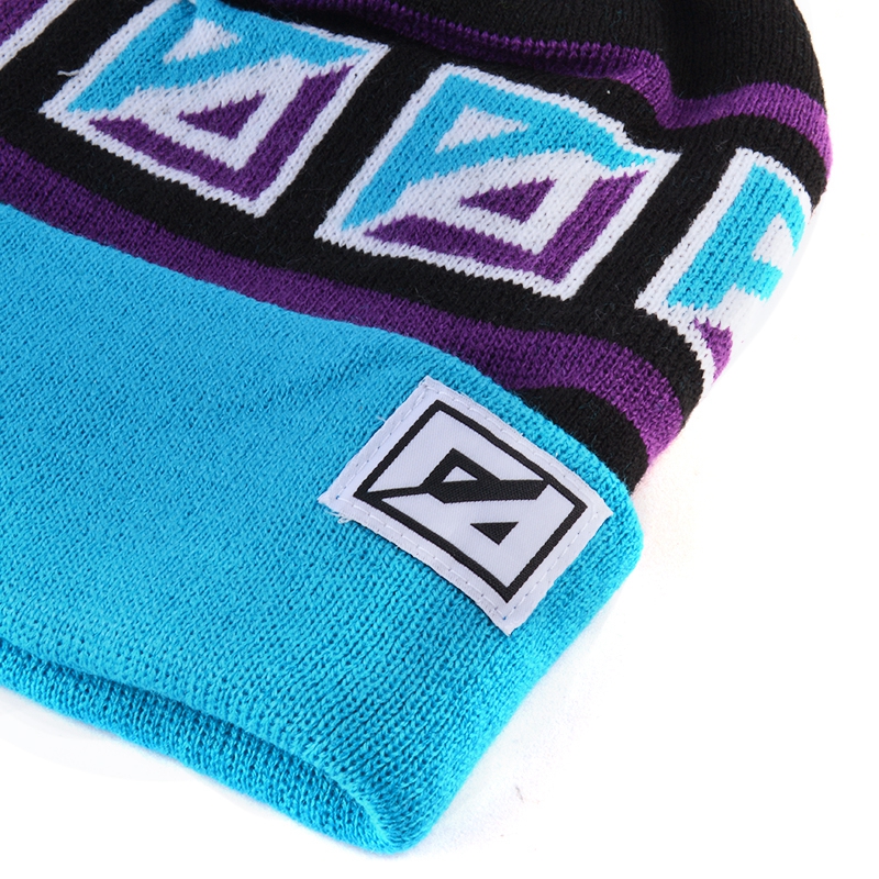 Hot Knitted Acrylic Jacquard Sport Beanie
