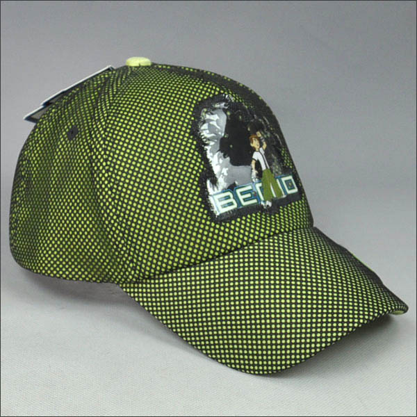 Mesh outside rubber printing baseball cap for kids