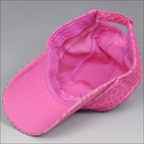 Pink leopard children cap with zipper