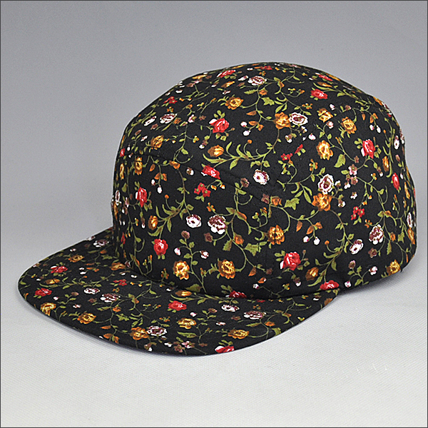 Plain floral print 5 panels
