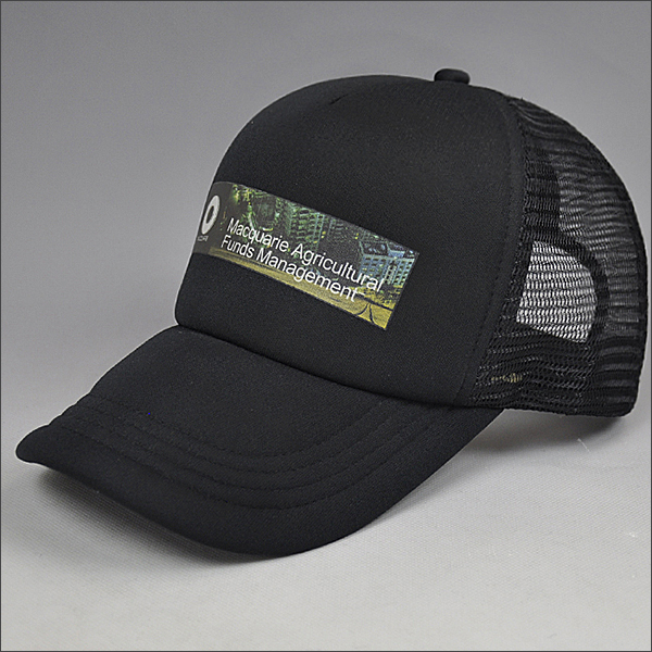 Printing black trucker cap wholesale