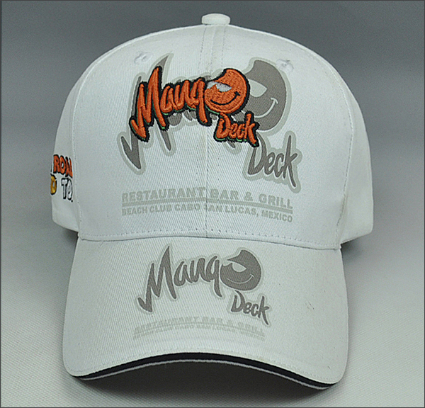 Six panel raised emboridery logo baseball cap
