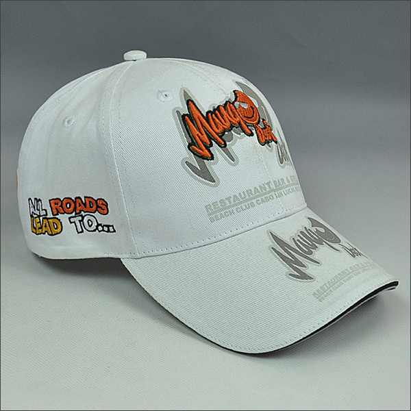 Six panel raised emboridery logo baseball cap