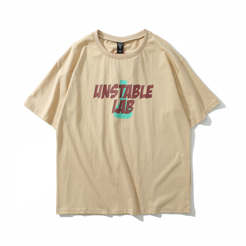 Trendy latter short sleeve loose T-shirt for men