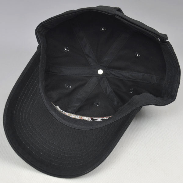 black embroidery basebal cap hats