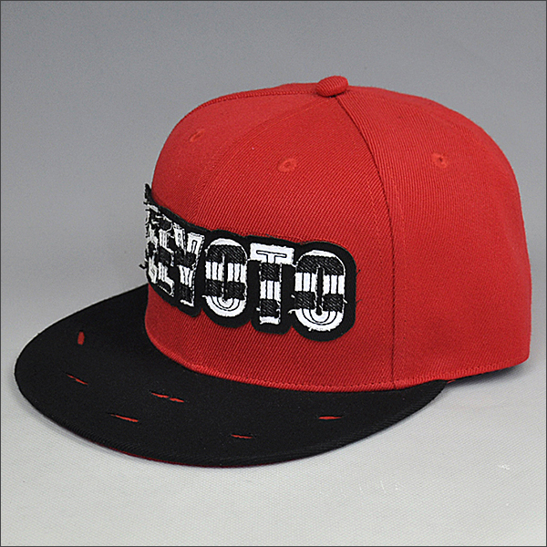 cheap custom embroidery flat brim snapback cap