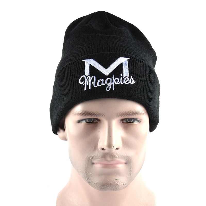 china beanie hat black and white