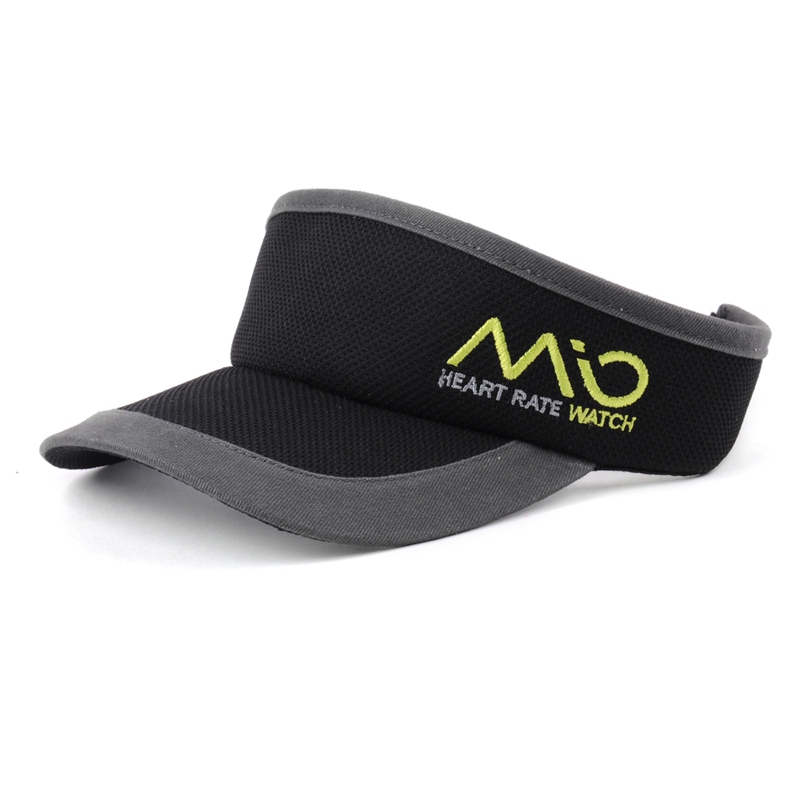 china factory embroidery black sports sun visor caps