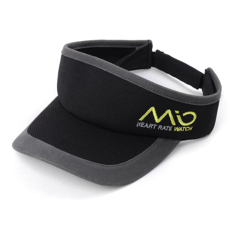 china factory embroidery black sports sun visor caps