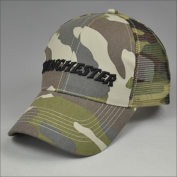 custom 3d embroidery mesh trucker cap