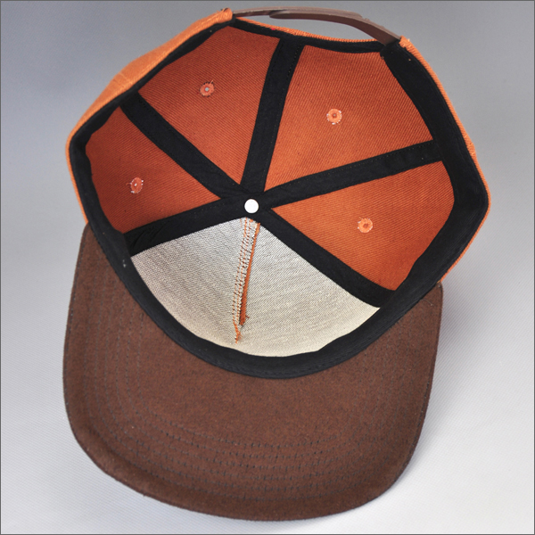 custom 5 panel flat suede brim caps
