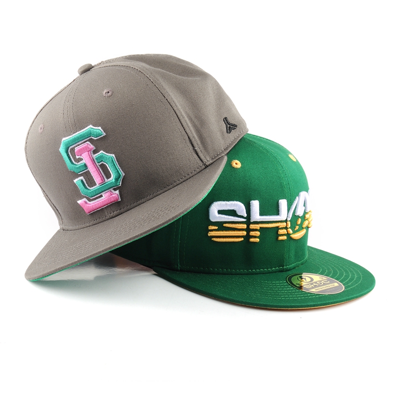 custom embroidered flat bill snapback hats china