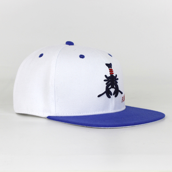 custom flat bill snapback cap, custom embroidery snapback cap