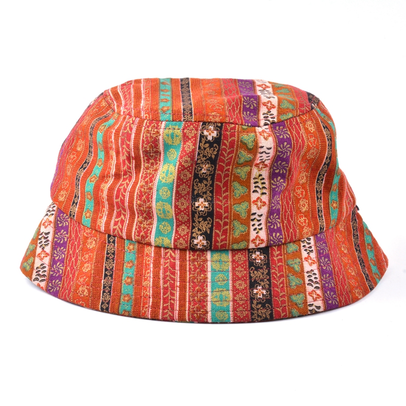 custom flower printing bucket hats design logo