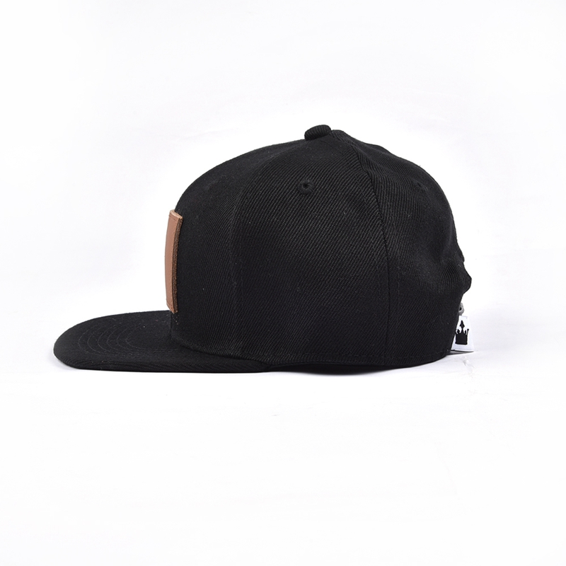 custom leather patch baby black snapback caps