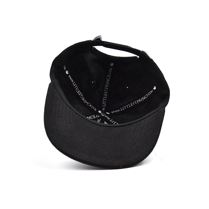 custom leather patch baby black snapback caps