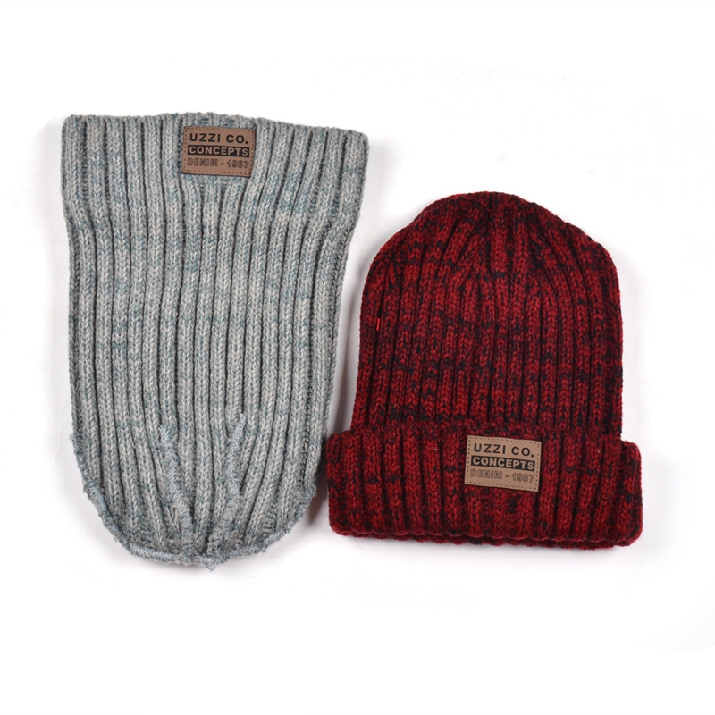 custom logo fabric plain beanie