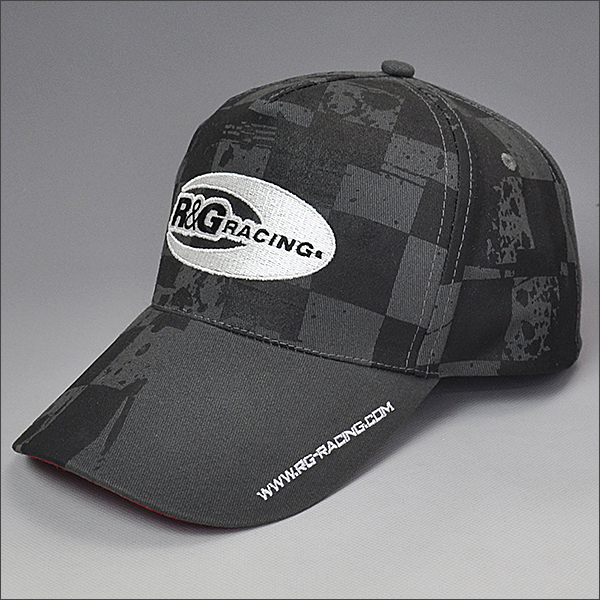 customized printed fabric baseball cap with embroidery