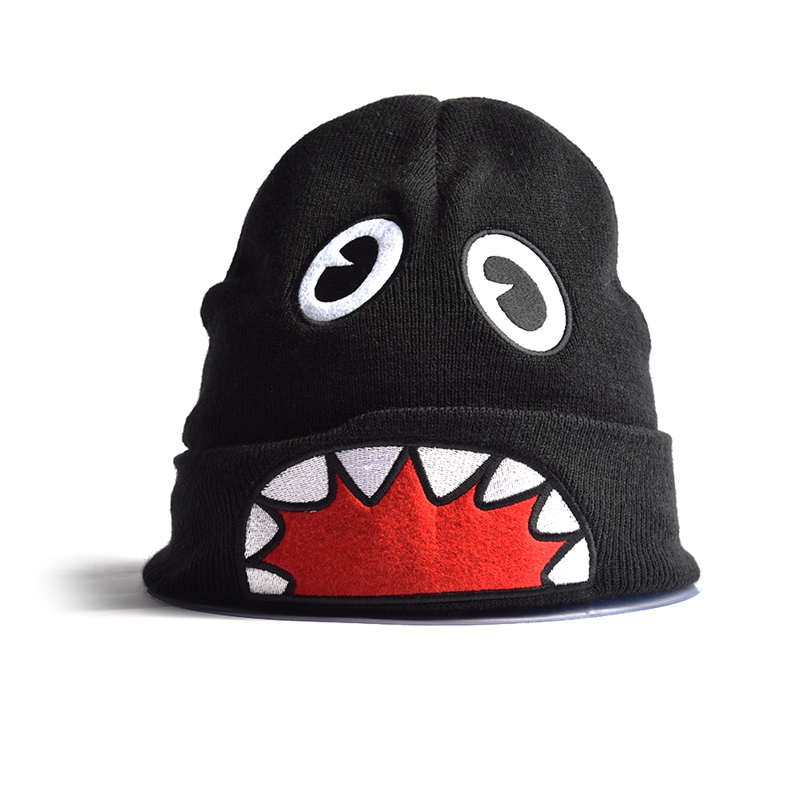 cute logo black winter beanies design logo custom