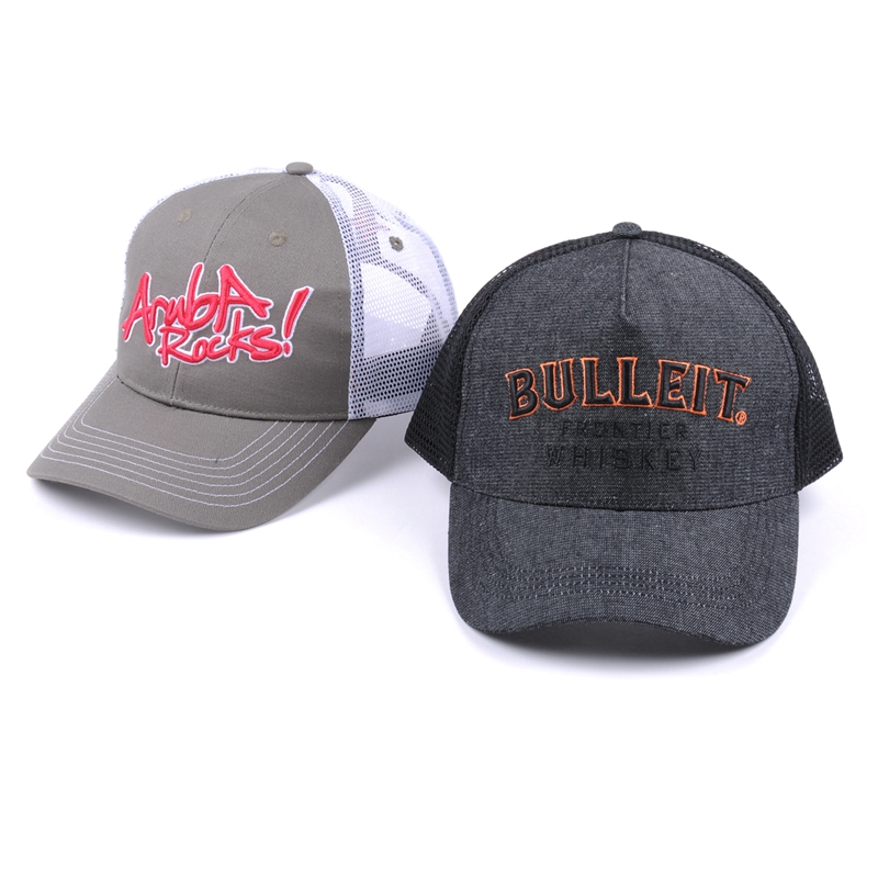 design embroidery baseball custom sports trucker mesh hats