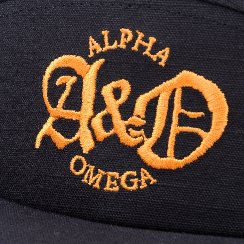 design embroidery black flat brim 5 panels cap custom