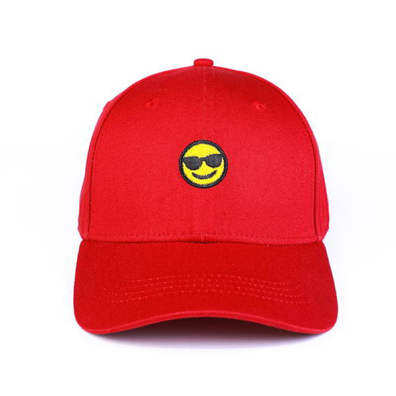 design embroidery logo red cotton baseball caps custom
