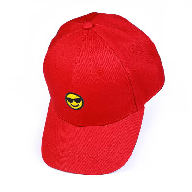 design embroidery logo red cotton baseball caps custom